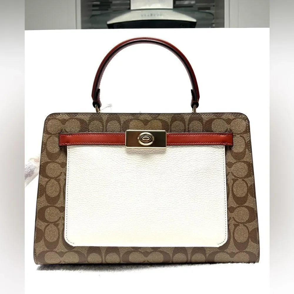 🔥🎁NWT! Coach Lane Carryall Satchel Handbag in Colorblock Msrp:$498.00